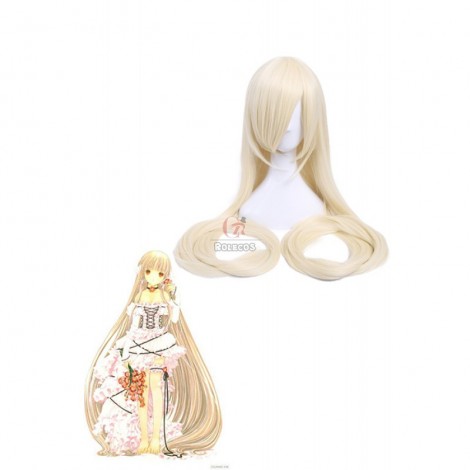 Human computer angel Supper Long Straight Light Blonde Cosplay Party Wigs