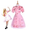 Women Girls Lolita Gorgeously Pink Puffy Skirt Dresses