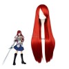 80cm Wine Straight Fairy Tail Erza Scarlet Cosplay Wig