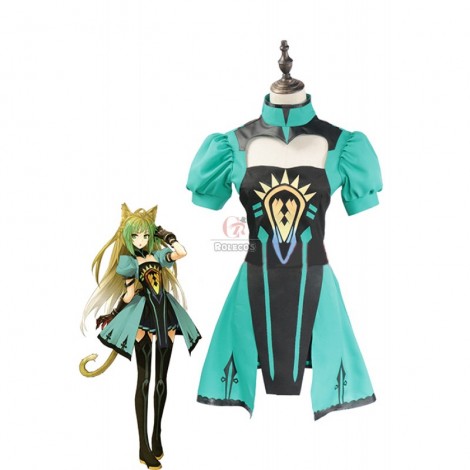 Fate/Apocrypha Archer of Red Servant Green Dress Cosplay Costumes