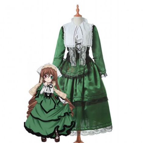 Rozen Maiden Suiseiseki Green Lolita Cosplay Costumes