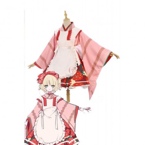 Rozen Maiden Hinaichigo Pink Kimono Anime Cosplay Costumes
