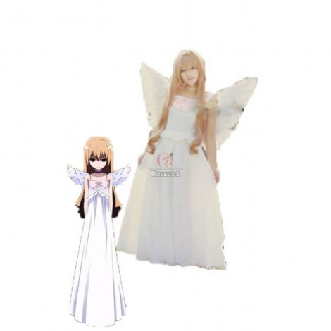 Toradora! Tiger and Dragon Aisaka Taiga Angel White Long Dress Anime Cosplay Costumes