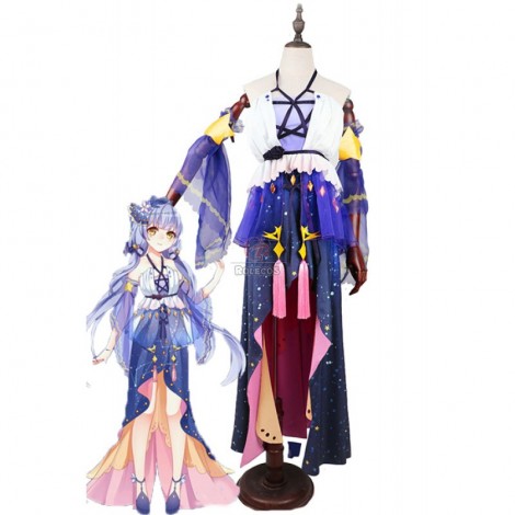 Vocaloid Stardust Long Dress Anime Cosplay Costumes
