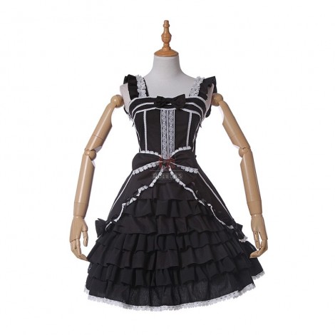 Vintage Clothing Lolita skirt Black Forest Cosplay skirt
