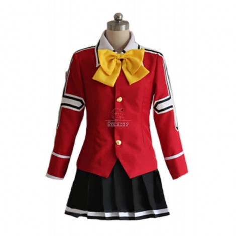 Fairy Tail Wendy Marvell Bow-knot uniform Cosplay Costume Red