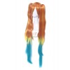 Vocaloid Miku Long Straight Orange Colored Cosplay Wigs Ponytail Hair