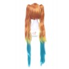Vocaloid Miku Long Straight Orange Colored Cosplay Wigs Ponytail Hair