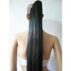 120cm super long clip on black cosplay wig straight hairpieces extension ponytail