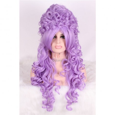 80cm Long Lavender Marie Antoinette Anime Cosplay Wig