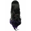 Long Straight Harajuku Black Fade Purple Cosplay Wigs For Women