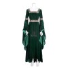 Women Renaissance Victorian Medieval Dark Blue Long Vintage Dress