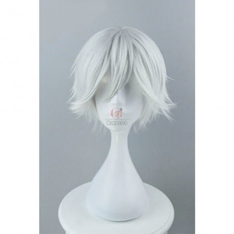 B-Project: Kodou*Ambitious Kitakado Tomohisa Anime Cosplay Wigs Synthetic Short Silvery White Wigs