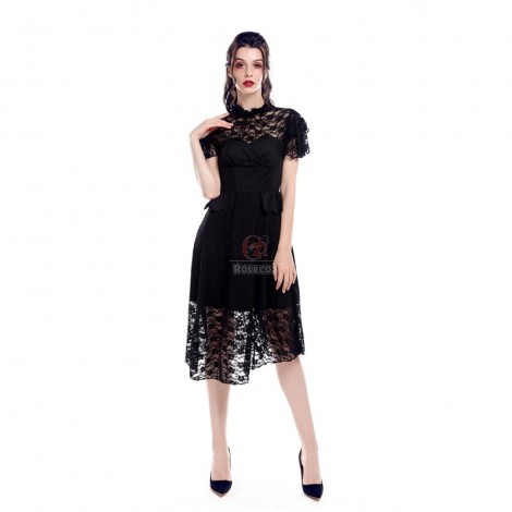 Women Girl Three Color Corset Sexy Lace Long Dress