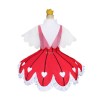 Cardcaptor Clear Card Sakura Sakura Kinomoto OP2 Rose Heart Fighting Dress Cosplay Costume