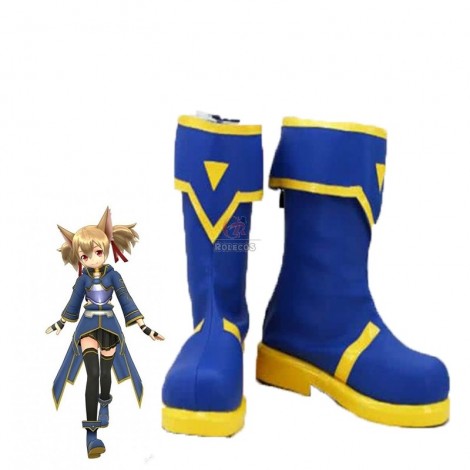 Sword Art Online ⅡPhantom Bullet Silica Keiko Ayano Cosplay Shoes Boots Any Size