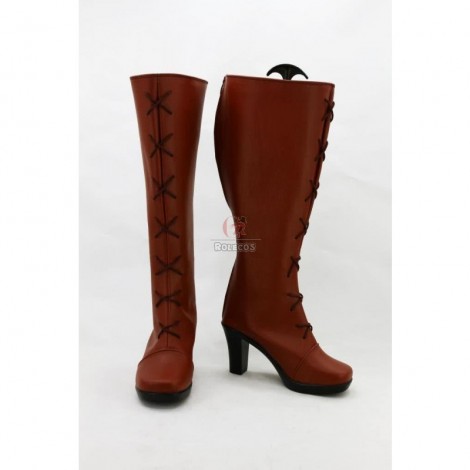 The Legend Of Heroes Red And Brown Boots Cosplay Shoes