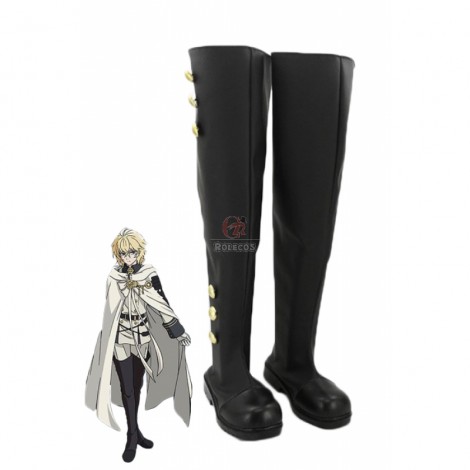 Anime Seraph of the end Mikaela Hyakuya Cosplay Shoes Customized Long Boots