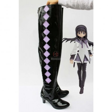 Puella Magi Madoka Magica Anime Akemi Homura Cosplay Shoes Boots Custom-Made