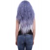 80cm Long Fluffy Curly Wave Dark Blue & Grey Fade Fashion Wig