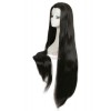 New Beauty Tip Cosplay Wig 100cm Black Straight Widow's Peak Hairpiece