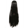 New Beauty Tip Cosplay Wig 100cm Black Straight Widow's Peak Hairpiece