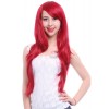 80cm Long Fashion Wig Red Straight Women Hair