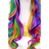 70cm Long Cosplay Wig Rainbow Rock Spring Bouquet Women Hair