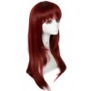 60cm long Wine Red Anime straight Cosplay wig