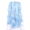 70cm Long Sky Blue Fashion Straight Clip Ponytail Wig
