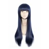 Bobo Bang Shione Togawa Long Straight Blue Black Female Cosplay Wig