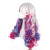 70cm Long Cosplay Wig Rainbow Colorful Rock Spring Bouquet Party Hair