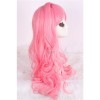 60cm Long Pink Cool Kitten Wave Cosplay Party Wig