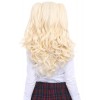 65cm long blonde lolita Cosplay wig 2 clip on ponytails curly wave Anime hair