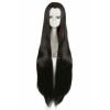 100cmTip Black Straight Widow's Peak Hairpiece Cosplay Wigs