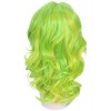 40cm Medium Zipper Wave Mixed Green And Yellow Cosplay Wig