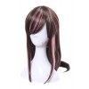 65cm Long Kizuna AI Cosplay Wigs Black and Pink Woman Wigs