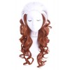 60cm Long White Mixed Brown X-Men Rogue Curly Cosplay Wig