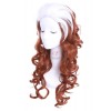 60cm Long White Mixed Brown X-Men Rogue Curly Cosplay Wig