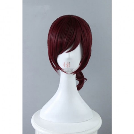 B-Project: Kodou*Ambitious Sumisora Tsubasa Anime Cosplay Wigs Synthetic Medium Long Dark Red Wigs