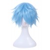 30CM Short Cosplay Wig King of Glory Zhuge Liang Light Blue Anime Party Hair
