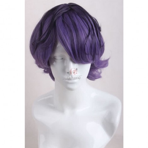 30cm Short Curly Purple Mixed IB Garry Halloween Party Cosplay hair wig