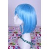 28cm short blue Madoka Magica Miki Sayaka cosplay party hair wigs full wig