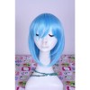 28cm short blue Madoka Magica Miki Sayaka cosplay party hair wigs full wig