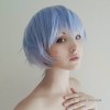 Neon Genesis Evangelion Ayanami Rei Short Light Blue Cosplay Wigs