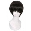 20cm Nase Hiroomi Cosplay Wig Short Black Hair