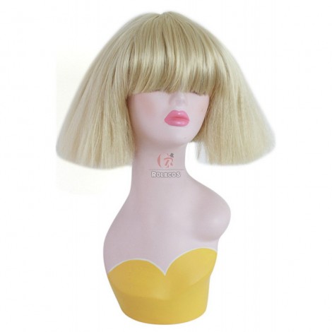 34cm short Blonde cosplay wig Punk Rock exploded corn hot non-mainstream