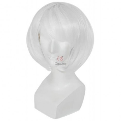 Fashion Short White BOB Cosplay Wigs Supple Hair