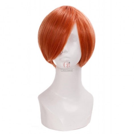 30CM Short Orange Hoshizora Rin Cosplay Wig