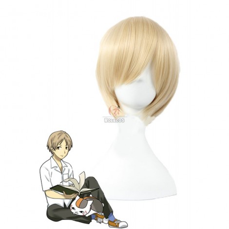 Natsume's Book of Friends Takashi Natsume Short Golden Anime Coaply Man Wigs